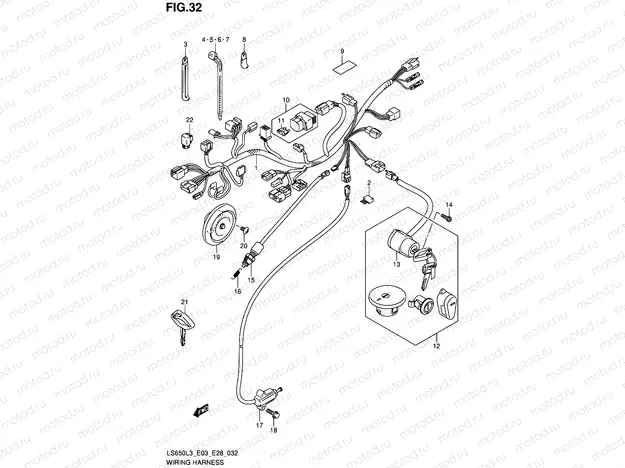 32 - WIRING HARNESS (LS650L3 E33)