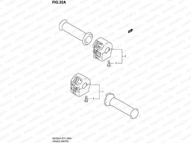 32A - HANDLE SWITCH (GS125SX/SUX/SUY)