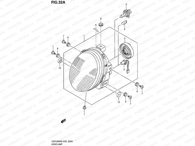 32A - HEADLAMP (VZR1800NK8/K9/U2K8/UFK9)