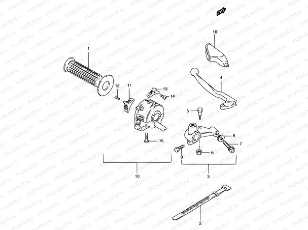 32A - LEFT HANDLE LEVER (MODEL Y/K1)