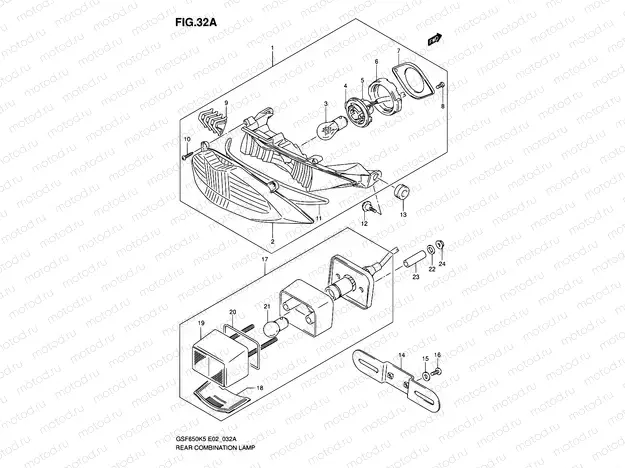32A - REAR COMBINATION LAMP (SEE NOTE)