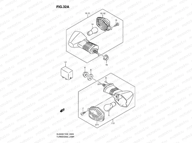 32A - TURNSIGNAL LAMP (MODEL K9/L0)
