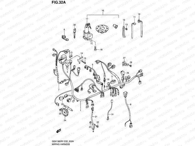 32A - WIRING HARNESS (MODEL K3)