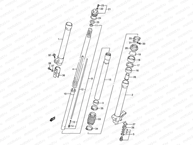 32E - FRONT DAMPER (MODEL T)