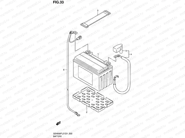 33 - BATTERY (GSX650FL2 E24)