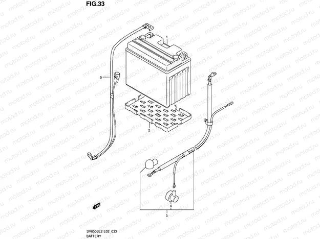 33 - BATTERY (SV650SAL2 E24)