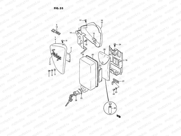 33 - FRAME COVER (MODEL G/J/K/L)