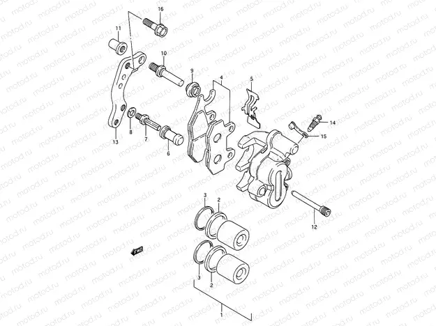 33 - FRONT CALIPER (MODEL K/L)