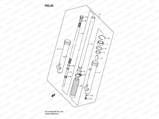33 - FRONT DAMPER (DR-Z125)