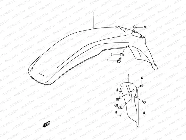 33 - FRONT FENDER (MODEL R/S/T/V/W)