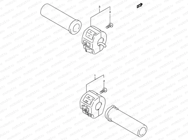 33 - HANDLE SWITCH (MODEL N/P/R)