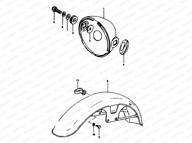 33 - HEADLAMP HOUSING - FRONT FENDER