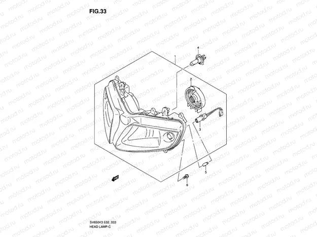 33 - HEADLAMP (SEE NOTE)