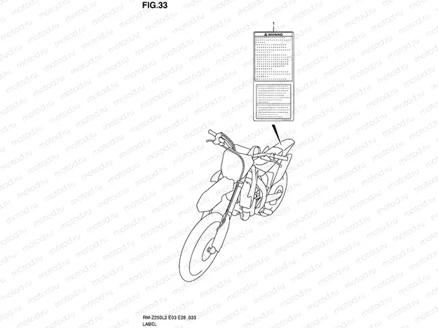 33 - LABEL (RM-Z250L2 E03)