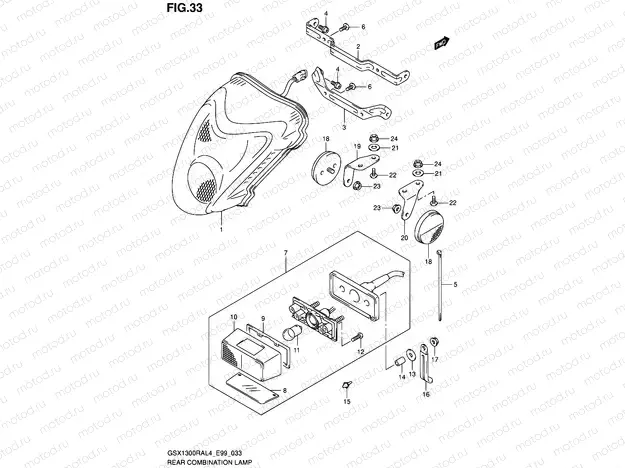 33 - REAR COMBINATION LAMP
