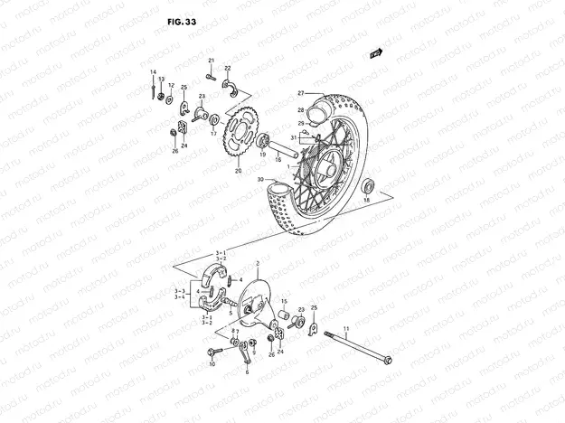 33 - REAR WHEEL