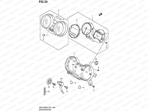 33 - SPEEDOMETER (GSF1250SL2 E21)