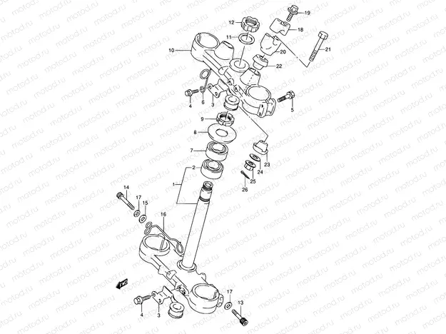 33 - STEERING STEM (MODEL K/L)
