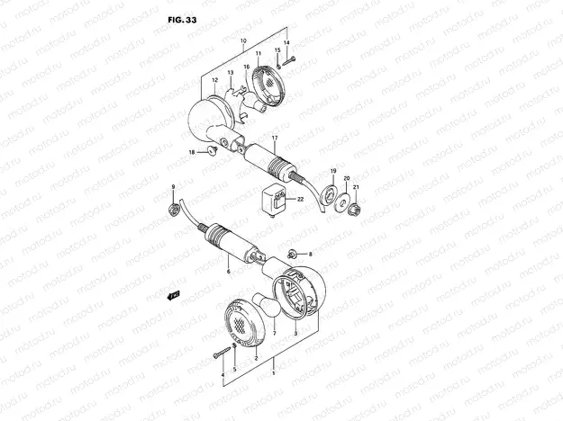 33 - TURN SIGNAL LAMP (MODEL M/N/P)