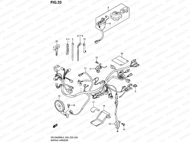 33 - WIRING HARNESS (DR-D400SML3 E33)