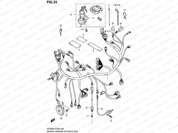 33 - WIRING HARNESS (SFV650L2 E28)