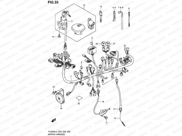 33 - WIRING HARNESS (TU250XL3 E03)