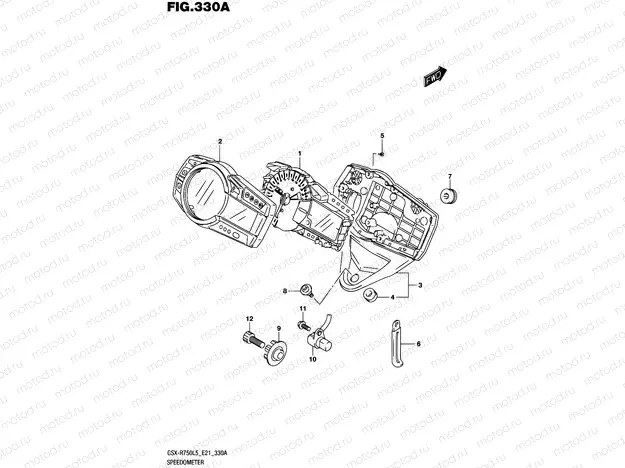 330A - SPEEDOMETER (GSX-R750L5 E21)
