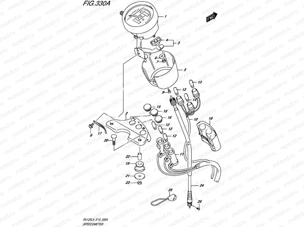 330A - SPEEDOMETER (RV125L5 E02)