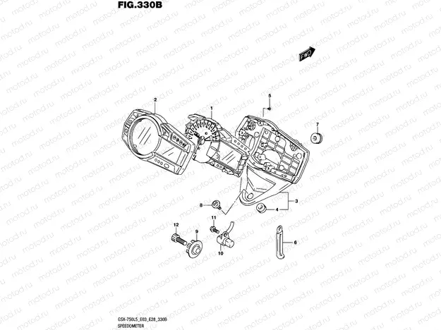 330B - SPEEDOMETER (GSX-R750L5 E28)