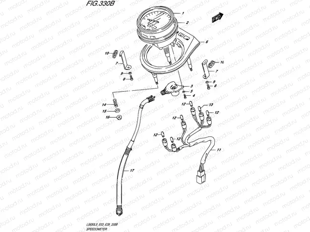 330B - SPEEDOMETER (LS650L5 E28)