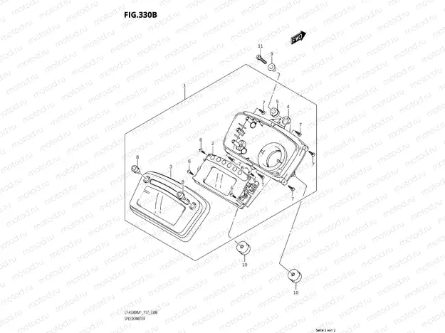 330B - SPEEDOMETER (LT-A500XP:M1:P17)