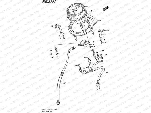 330C - SPEEDOMETER (LS650L5 E33)