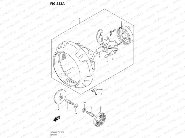 333A - HEADLAMP (DL250A)
