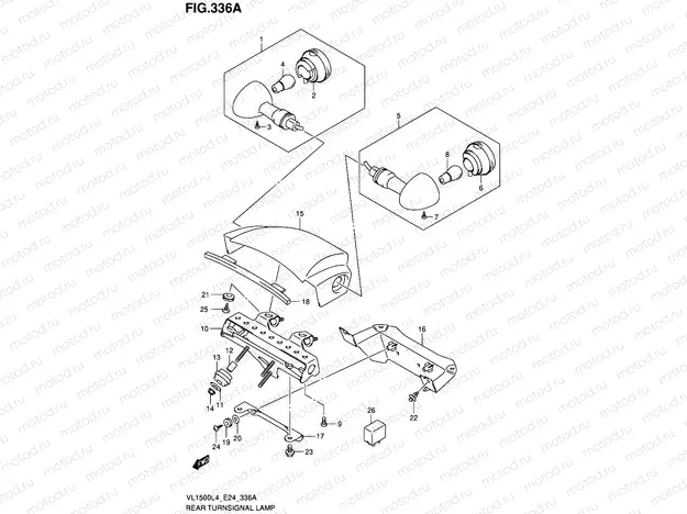 336A - REAR TURNSIGNAL LAMP (VL1500L4 E24)