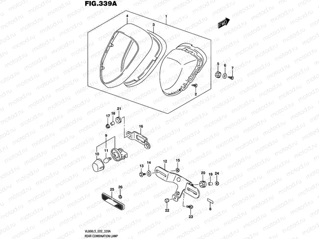339A - REAR COMBINATION LAMP (VL800L5 E02)