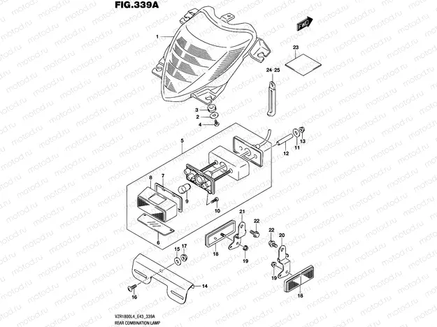 339A - REAR COMBINATION LAMP (VZR1800L4 E43)