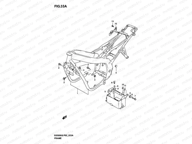 33A - FRAME (MODEL K4/K5/K6)
