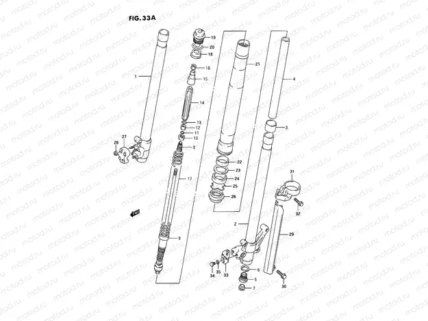 33A - FRONT DAMPER (MODEL L)