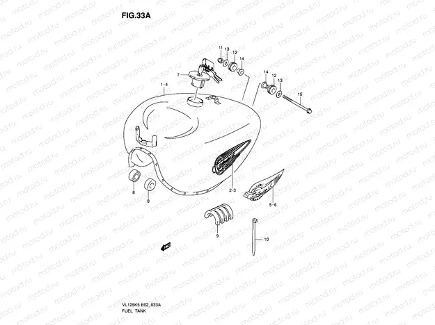 33A - FUEL TANK (MODEL K6/K7)