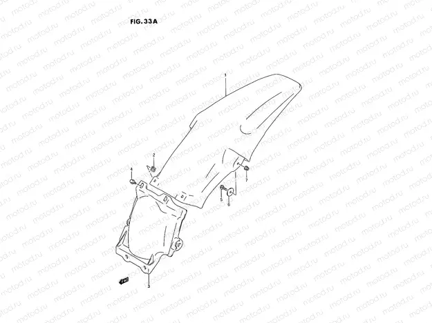 33A - REAR FENDER (MODEL P/R/S)