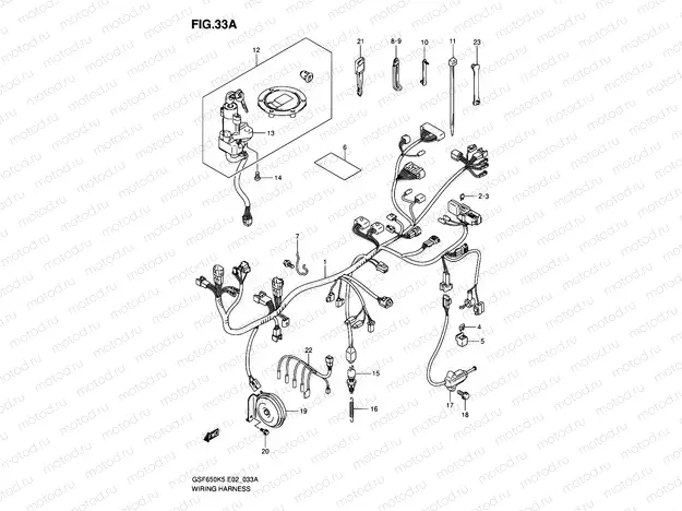 33A - WIRING HARNESS (GSF650AK5/AK6/UAK5/UAK6)
