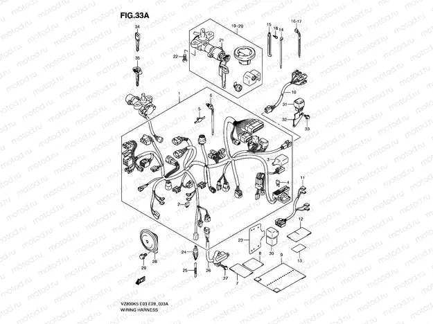 33A - WIRING HARNESS (MODEL K9)