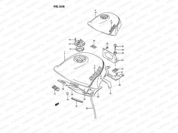 33B - FUEL TANK (MODEL L/M)