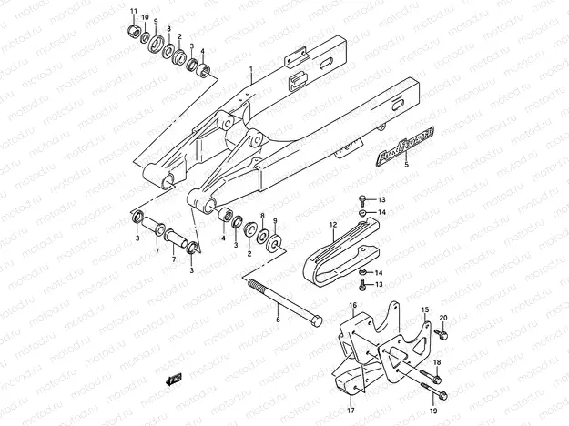 33B - REAR SWINGING ARM (MODEL L)