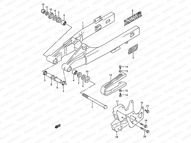 33C - REAR SWINGING ARM (MODEL M/N/P/R/S)