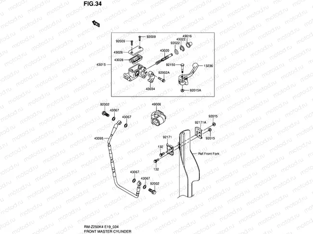 34 - FRONT MASTER CYLINDER