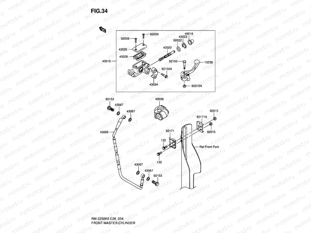 34 - FRONT MASTER CYLINDER