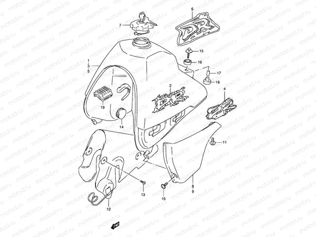 34 - FUEL TANK (MODEL R/S/T)