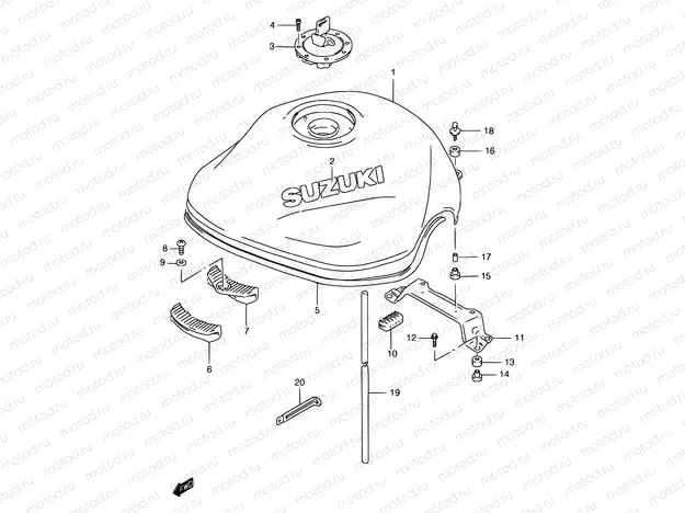 34 - FUEL TANK (MODEL T/V)