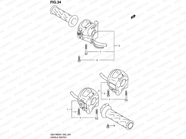 34 - HANDLE SWITCH (MODEL K1/K2)